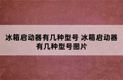 冰箱启动器有几种型号 冰箱启动器有几种型号图片